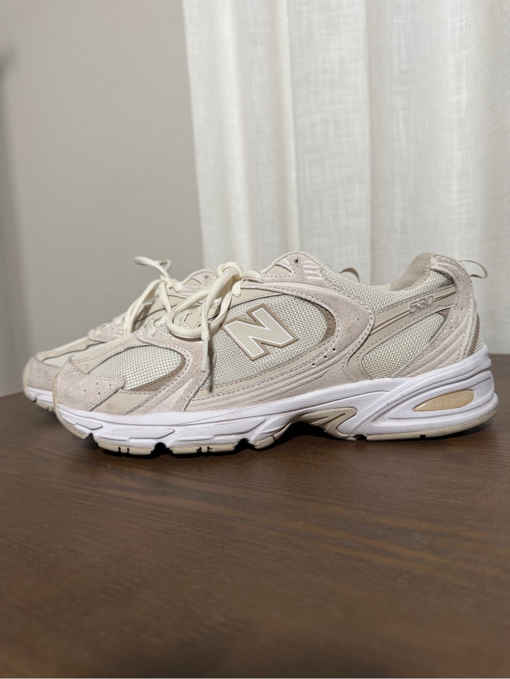 New Balance Women's Cream 530 Mesh & Suede Athletic Sneakers